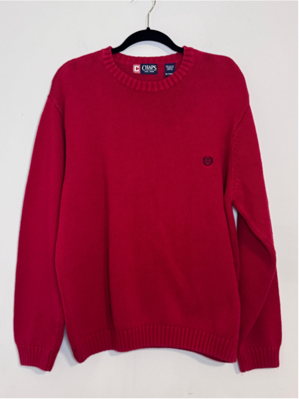 Men's Chaps Crewneck Sweater Red XL